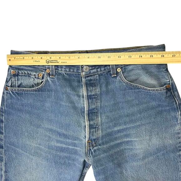 Levi’s 501 Vintage Men’s Straight Leg Jeans Blank Red Tab Size 36x34 - Picture 5 of 15